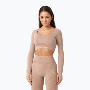 Лонгслів для тренувань жіночий Carpatree Yasmine Seamless beige stone wash