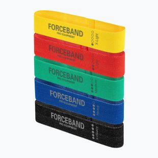 Набір стрічок для тренувань FORCEBAND Mini Band 5 шт. + E-BOOK multicolor