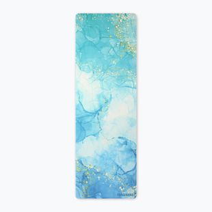Килимок для йоги/фітнесу FORCEBAND Gold Blue 4 мм blue/gold
