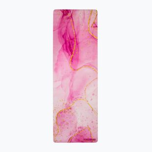 Килимок для йоги/фітнесу FORCEBAND Gold Pink 4 мм pink/gold