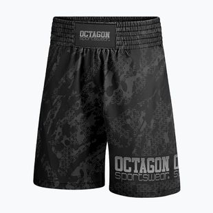 Шорти боксерські чоловічі Octagon Geo Grunge black