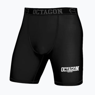 Шорти компресійні чоловічі Octagon Fight Wear black/white