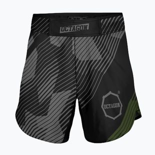 Шорти для тренувань чоловічі Octagon Broken Line MMA black