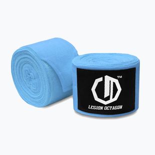 Бинти боксерські Octagon Legion Standard 400 cm light blue