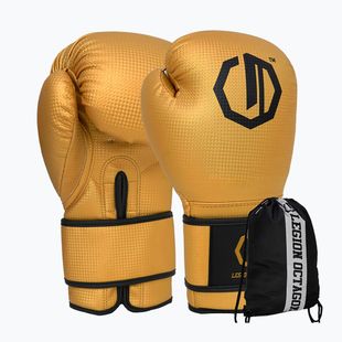 Рукавиці боксерські Octagon Legion Kevlar + Мішок gold