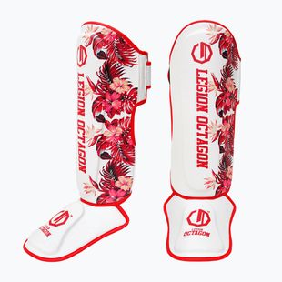 Захист гомілок Octagon Legion Flower white/red