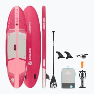 Набір дошка SUP надувна AQUASTIC Compact 9'6" pink