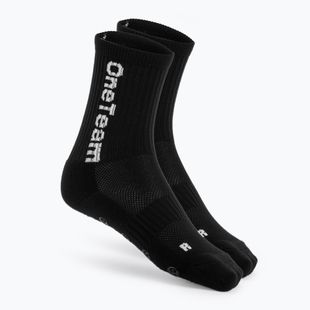 Дитячі футбольні шкарпетки OneTeam Precision Grip non-slip 2-pack black