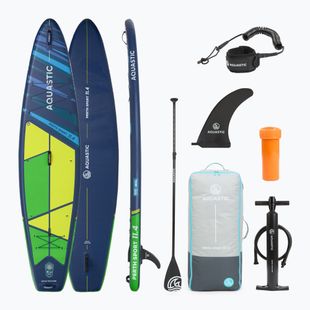 Набір дошка SUP надувна AQUASTIC Perth Sport 11'4" MSL allround зелений
