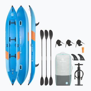 Байдарка надувна тримісна AQUASTIC Cortez 15'7" hybrid blue