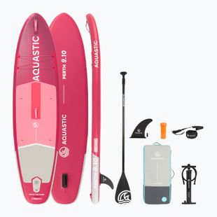 Набір дошка SUP надувна AQUASTIC Perth 9'10" pink