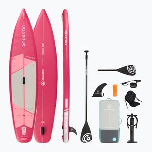Набір дошка SUP надувна AQUASTIC Touring 11'6" pink