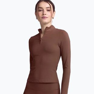 Лонгслів жіночий JOYINME Motion LS 1/4 Zip chestnut