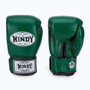 Рукавиці боксерські WINDY Classic Genuine Leather green