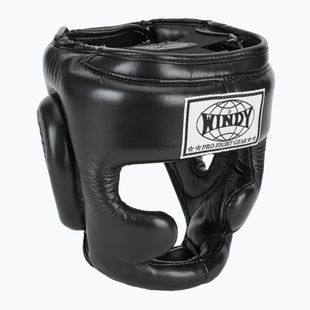 Шолом боксерський WINDY Genuine Leather black