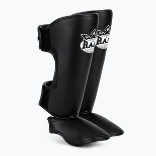 Захист гомілок та стоп RAJA BOXING Lightweight Shin Guards Genuine Leather black