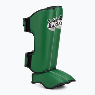 Захист гомілок та стоп RAJA BOXING Lightweight Shin Guards Genuine Leather dark green