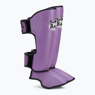 Захист гомілок та стоп RAJA BOXING Lightweight Shin Guards Genuine Leather purple