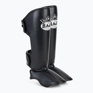 Захист гомілок та стоп RAJA BOXING Lightweight Shin Guards Semi Leather black