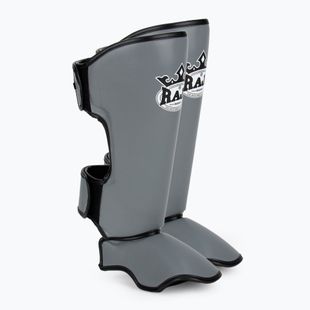 Захист гомілок та стоп RAJA BOXING Lightweight Shin Guards Semi Leather grey