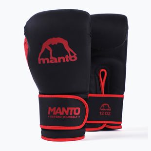 Боксерські рукавички MANTO Essential чорний/червоний