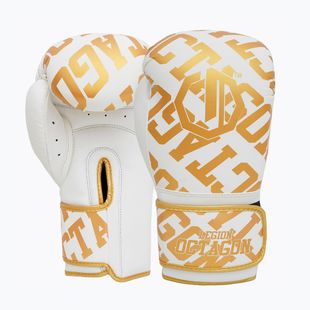 Рукавиці боксерські Octagon Legion Eclipse white/gold