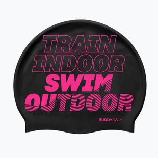 Шапочка для плавання BuddySwim TSO Silicone black / pink