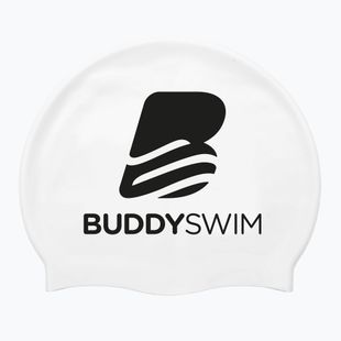 Шапочка для плавання BuddySwim BLogo Silicone white
