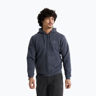 Чоловіча трекінгова флісова кофта Arc'teryx Emblem Fleece Full-Zip Hoody dark stratus