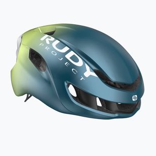Шолом велосипедний Rudy Project Nytron blue avio/apple green metal matte
