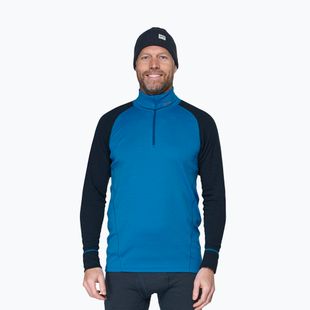 Кофта термоактивна чоловіча Devold Duo Active Merino 205 Zip Neck blue/ink