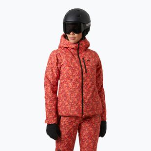 Куртка лижна жіноча Helly Hansen Valdisere 3.0 red floral aop