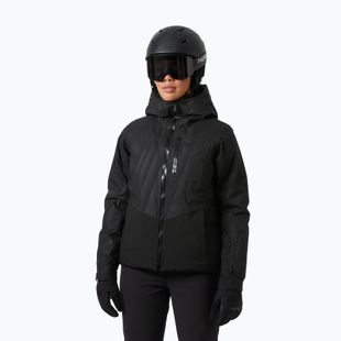 Куртка лижна жіноча Helly Hansen Valdisere 3.0 black embossed stripes