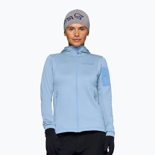 Кофта трекінгова жіноча NORRONA Falketind Warm2 Stretch Hood cashmere blue/allure