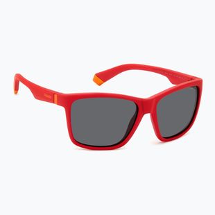 Окуляри сонцезахисні дитячі Polaroid PLD 8057/S matte red/grey polarized