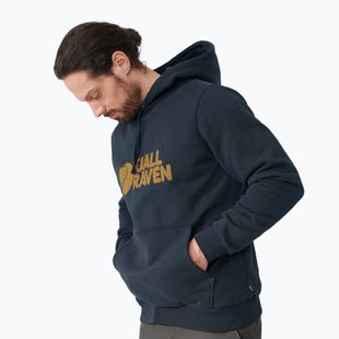 Кофта трекінгова чоловіча Fjällräven Logo Hoodie dark navy