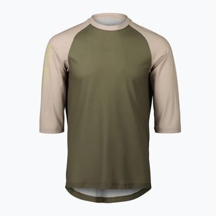 Велофутболка чоловіча POC MTB Pure 3/4 epidote green/light sandstone beige