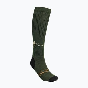 Шкарпетки трекінгові чоловічі Pinewood Drytex High green/d.brown