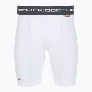 Шорти компресійні з захистом паху Shock Doctor Compression білий