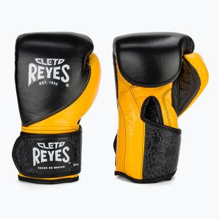 Боксерські рукавички Cleto Reyes High Precision Training Leather чорно-жовті