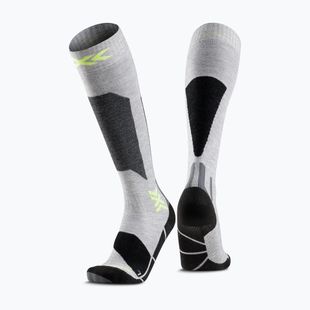 Шкарпетки гірськолижні X-Socks Ski Discover Otc rhino grey/canary