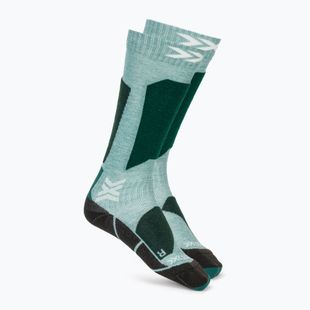 Шкарпетки гірськолижні дитячі X-Socks Ski Discover Otc sage green/english lawn