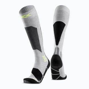 Шкарпетки гірськолижні дитячі X-Socks Ski Discover Otc rhino grey/canary