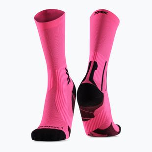 Шкарпетки чоловічі X-Socks Run Perform Crew fluo pink/x black