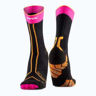 Шкарпетки X-Socks Trailrun Terraskin Expert Crew x black/fluo pink/blazing orange
