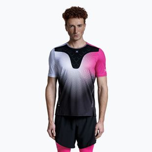 Футболка для бігу чоловіча X-Bionic Corefusion Run dot fade/neo pink/white