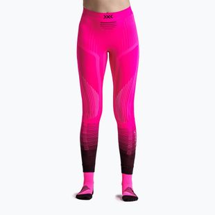 Штани термоактивні жіночі X-Bionic Invent Graphics fluo pink/x white