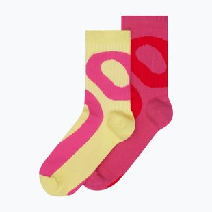 Шкарпетки On Running Liquid Logo High 2 пари limelight/pink