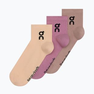 Шкарпетки On Logo Sock Mid 3 pack sherbet/rhodonite