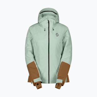 Куртка гірськолижна жіноча SCOTT Ultimate Dryo Tech fresh green/bread brown